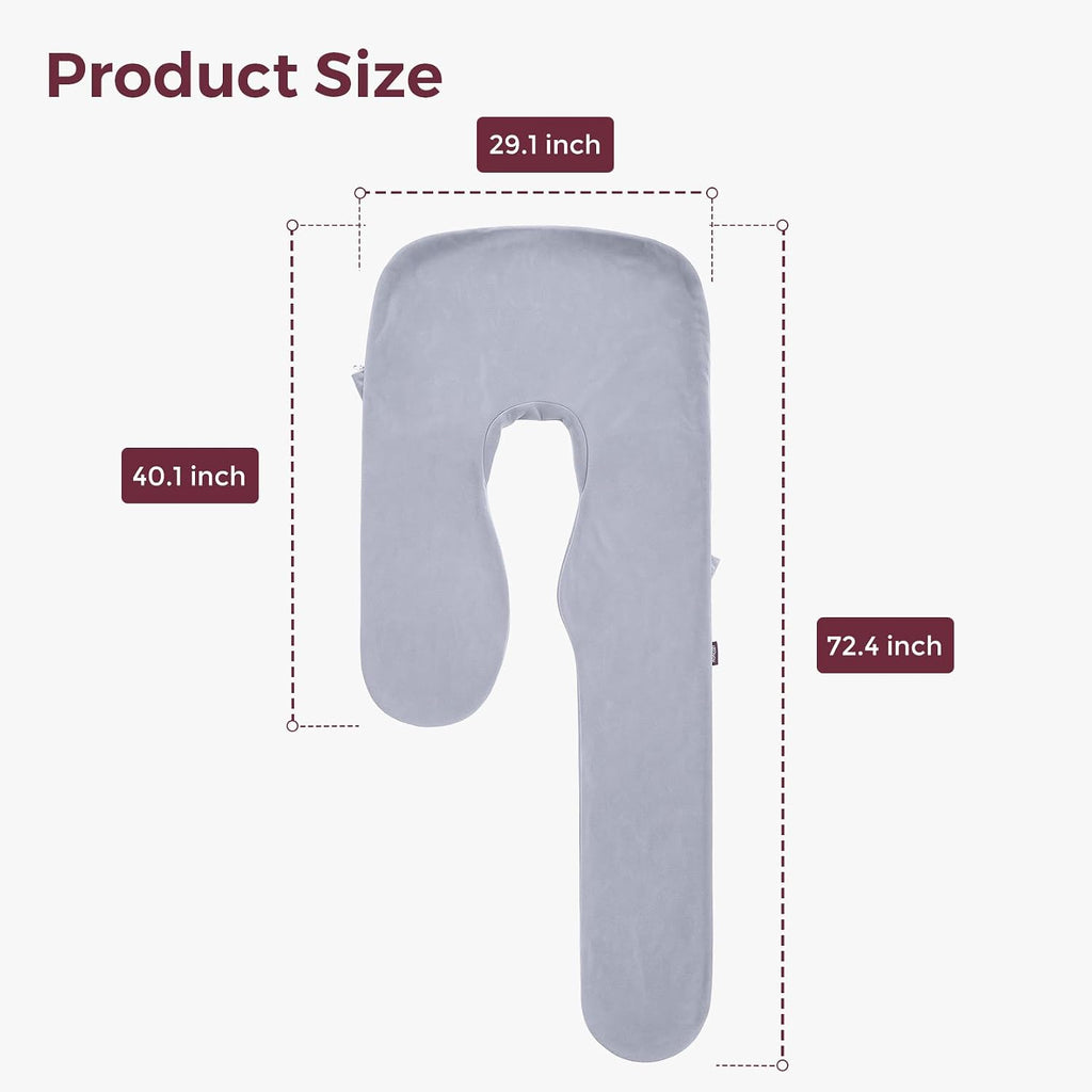 Pregnancy Pillow Cover for Dreamlign U Pro Maternity Pillow for Sleeping, Adjustable Leg Pillow, Support for Back