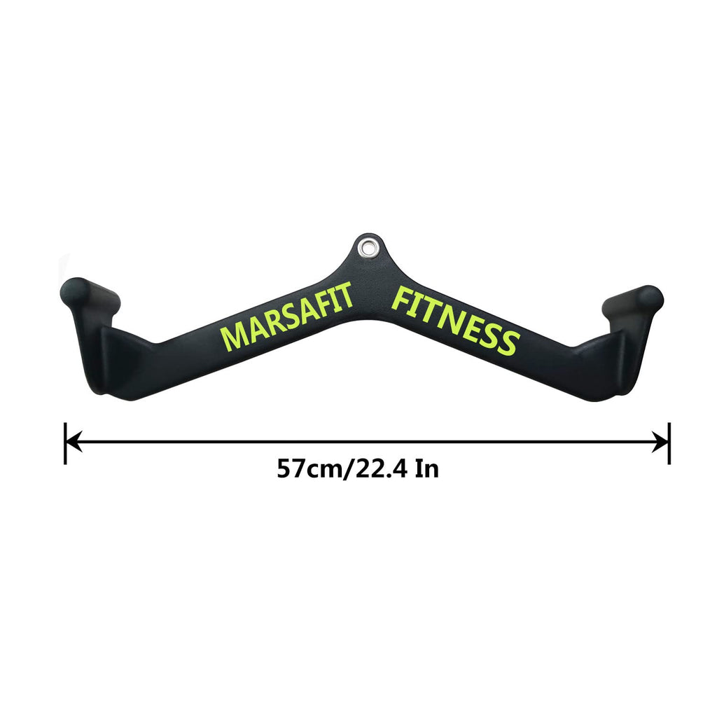 Gym Fitness Rowing T-bar V-bar Pulley Cable Machine Attachments, Bicep Curl Tricep Lat pulldown Bar Back