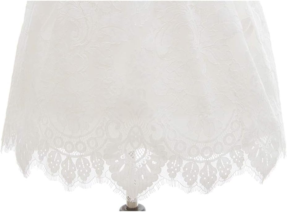 Baby Girls Embroidered Empire Waist Christening Gown Baptism Dress with Bonnet