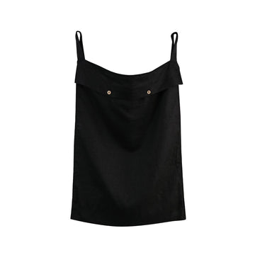 Linen Hanging Laundry Bag, 100% Linen Over The Door Laundry Hamper with Buttons and Zipper, Space Saving Door Hampers