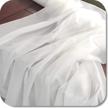 White Chiffon Fabric 60" Wide (30ft) 10 Yards One Continuous Piece, Premium Polyester Perfect for Wedding Decor