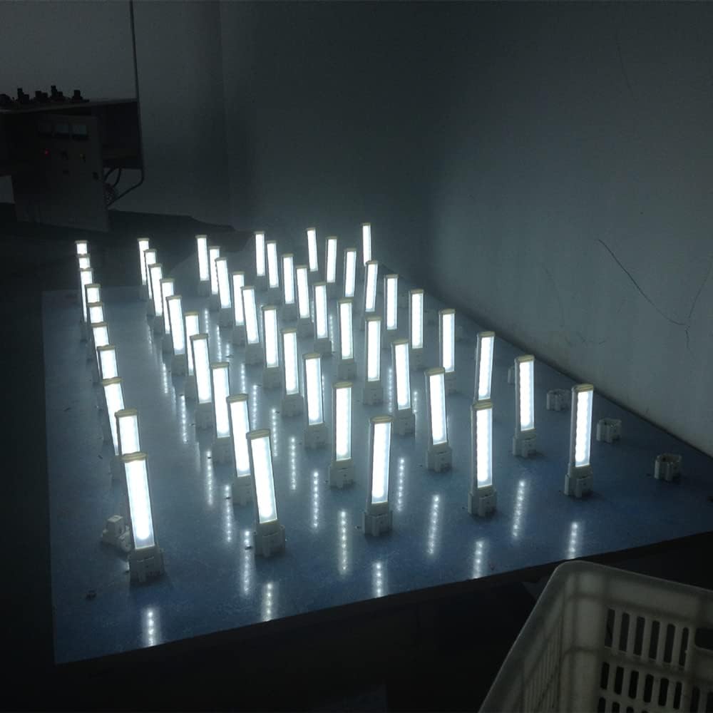 6000K Daylight AC120V 7W 2G7 2GX7 LED Horizontal PL Bulb, 13W 4 Pin Fluorecent CFL Lamp Replacement, Compatiable