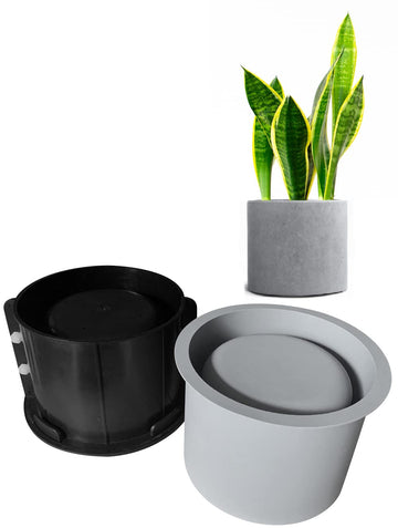 Large Round Silicone Planter Mold, Reusable Round Shape Concrete Clay Plaster Moulds for DIY Homemade Succulent Plant