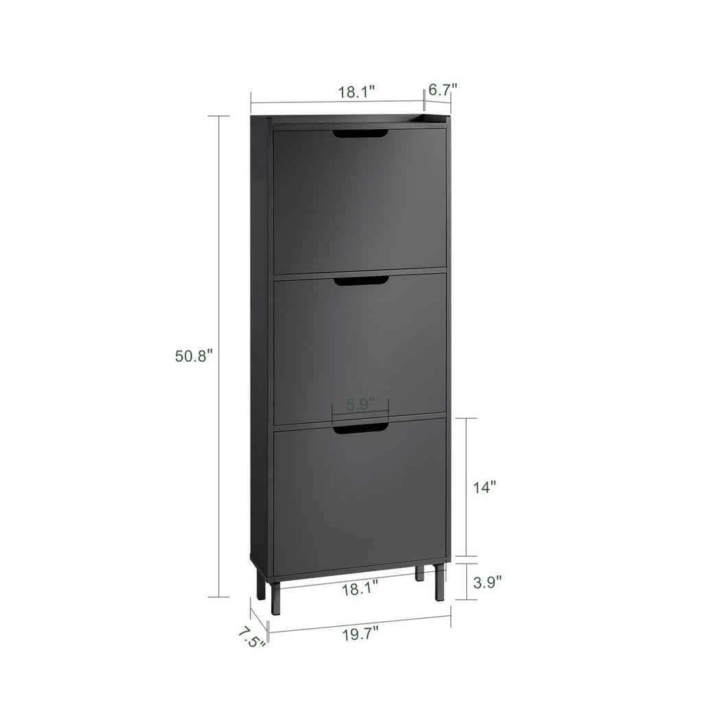 Slim Shoe Cabinet Entryway