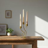 Candelabra Metal Candle Holders - 3 Arm Candlestick Holder for Theme Party Table Centerpiece Decoration Dining Room