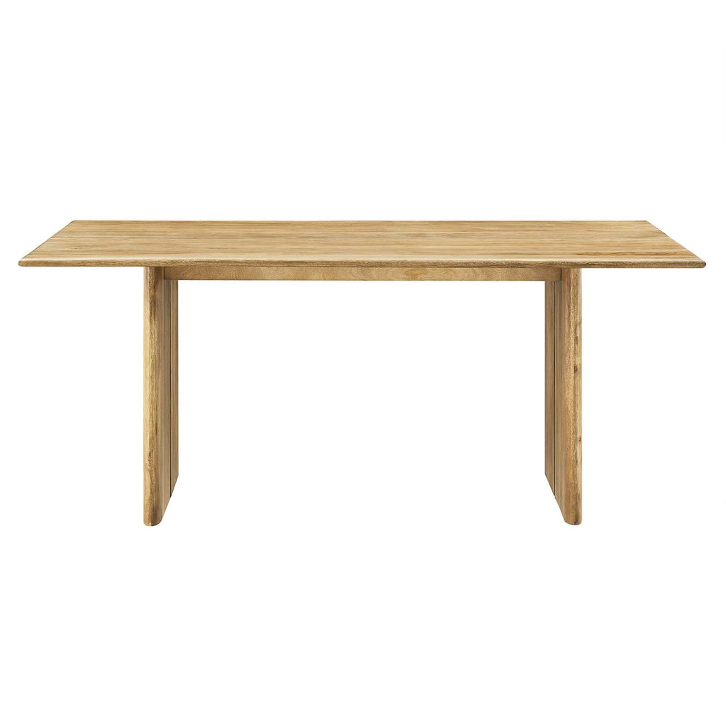 Amistad 72" Solid Wood Modern Farmhouse Rectangular Dining Table in Oak