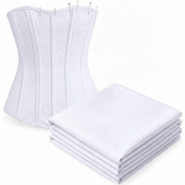 Coutil Cotton Corset Fabric, Corset Making, Twill, White, 1 Yards