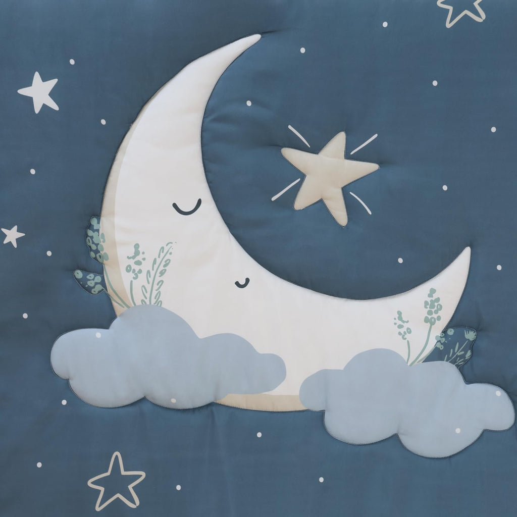 3 Piece Celestial Serenity Baby Crib Bedding Set Boy Nursery Decor Boy Crib Comforter Set, Boho Neutral Quilt