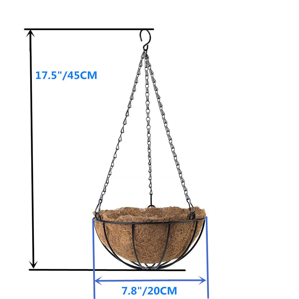 Fake Silk Impatiens Flower Pot Chain Hanging Basket Flowers Artificial Impatiens Balsamina Purple (7.8 inch)