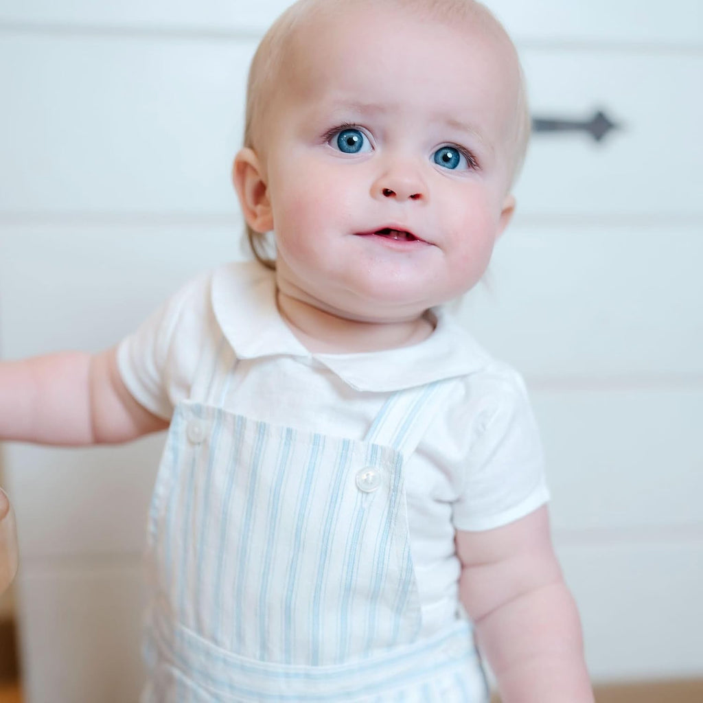 Kids' Layette Baby Boy Woven Bodysuit and Overall Piece Set