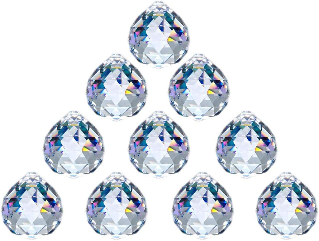 Crystal Ball Prism 40 mm/1.57 Inch Decorative Ball for Chandelier Window Suncatcher 10 Pack Rainbow Maker