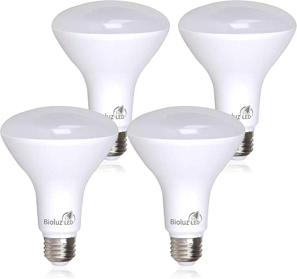 4 Pack BR30 LED Bulbs Indoor Flood Lights 90+ CRI 75W Equivalent uses 9.5W 5000K Daylight 850 Lumens E26 Base