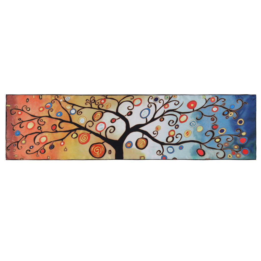 Long Charmeuse Silk Scarf Classic Art Print (Tree of Life by Gustav Klimt)