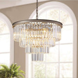 5 Lights Crystal Modern Nickel Chandeliers Pendant Ceiling Light 4-Tier Chandelier Lighting for Dining Room Living Room Bedroom Entryway A107-B07WFCPDQY