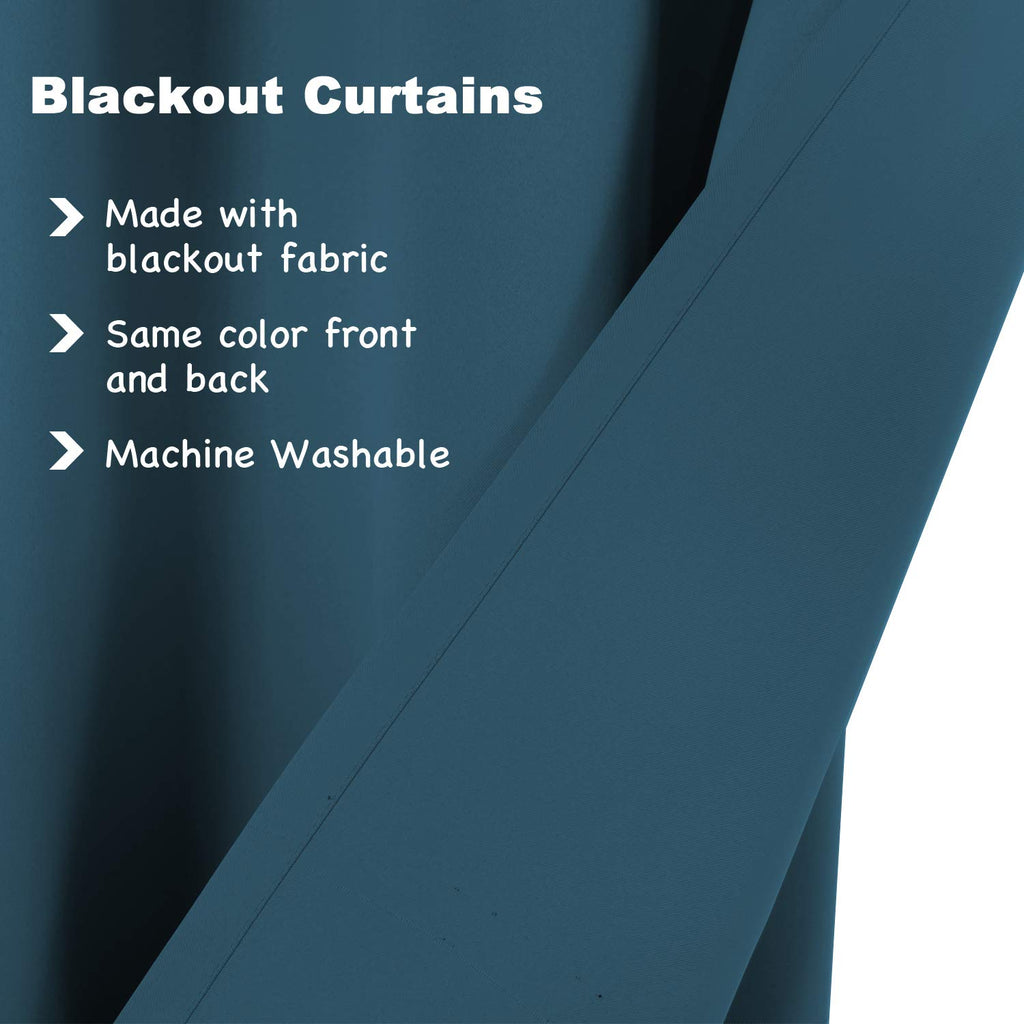 Blackout Bedroom Curtains Panels, Functional Blackout Curtains, Thermal Insulated, Privacy Assured, Grommet Top