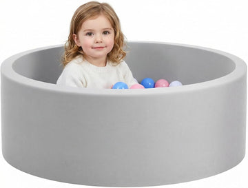 Foam Ball Pit, Ball Pit for Toddlers, Gray, NO Balls