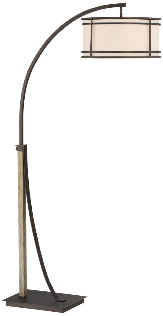Inspired Arco Style Gentry 71 1/2" Tall Bronze 2-Light Downbridge Arc Floor Lamp