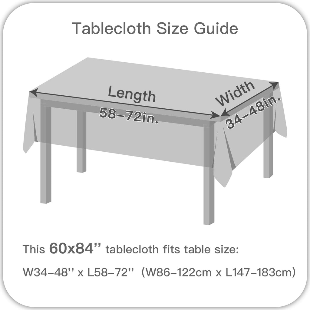 2 Pack 60 x 84 Inch Navy Faux Linen Textured Rectangle Tablecloth Water Resistant Wrinkle Free Spill-Proof, Soft