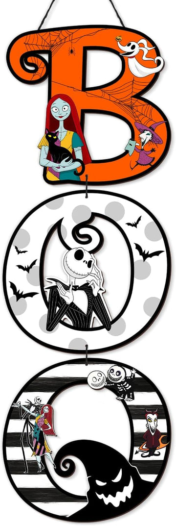 Halloween Nightmare Christmas Decorations Wooden Hanging Door Sign