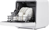 Portable Dishwasher Countertop with Large LED Display - No Plumbing Needed, 5 L Built-In Tank & Fauc