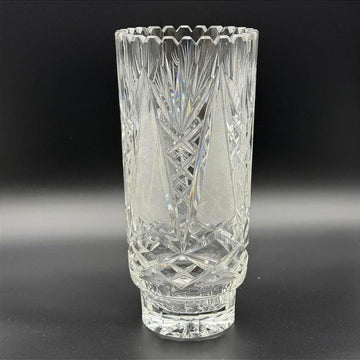 Vintage Lead Crystal Vase Cut Crystal Flower, 4" W x 5.5" H