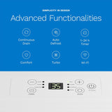 Dehumidifier 1,800 Sq Ft Wi-Fi (8 Pint MAX 24 Pint at 95°F, 90% RH) for Advanced Humidity & Moisture Control, Quiet