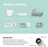 Portable Dishwasher Countertop with 5L Built-in Water Tank, No Hookup Needed, 6 Programs, 360° Dual Spray