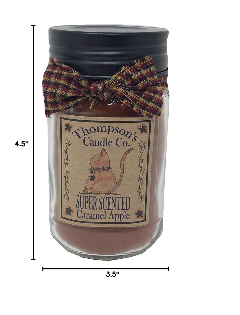 12 OZ Mason Jar Candles - Caramel Apple