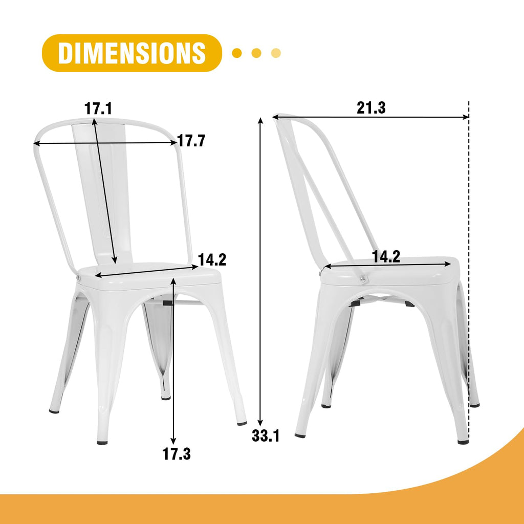 Metal Dining Chairs Modern Patio Chair Indoor Outdoor Chairs Kitchen Chairs Metal Chairs Restaurant Chair Seat Height