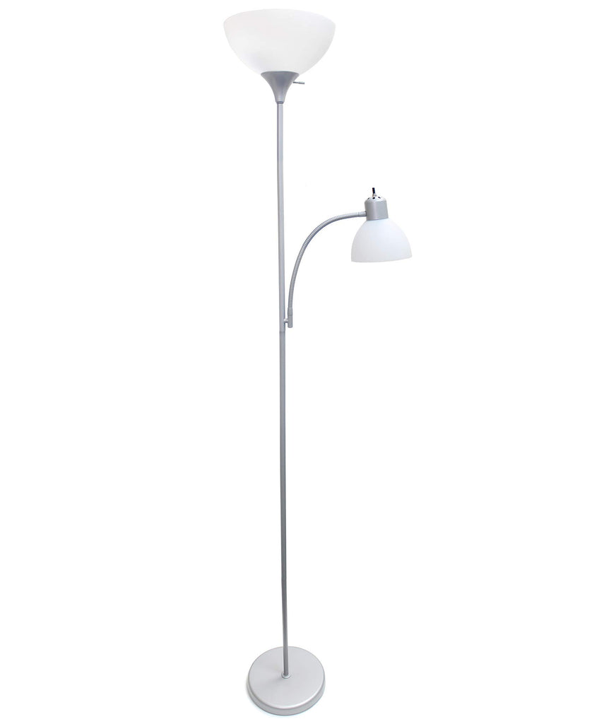 Mother-Daughter Floor Lamp with Reading Light, Silver