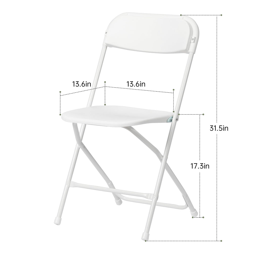 60 PCS Plastic Folding Chair, Portable Commercial Chair, Heavy-Duty Plastic Folding Chairs, Folding Chair with 350 LB