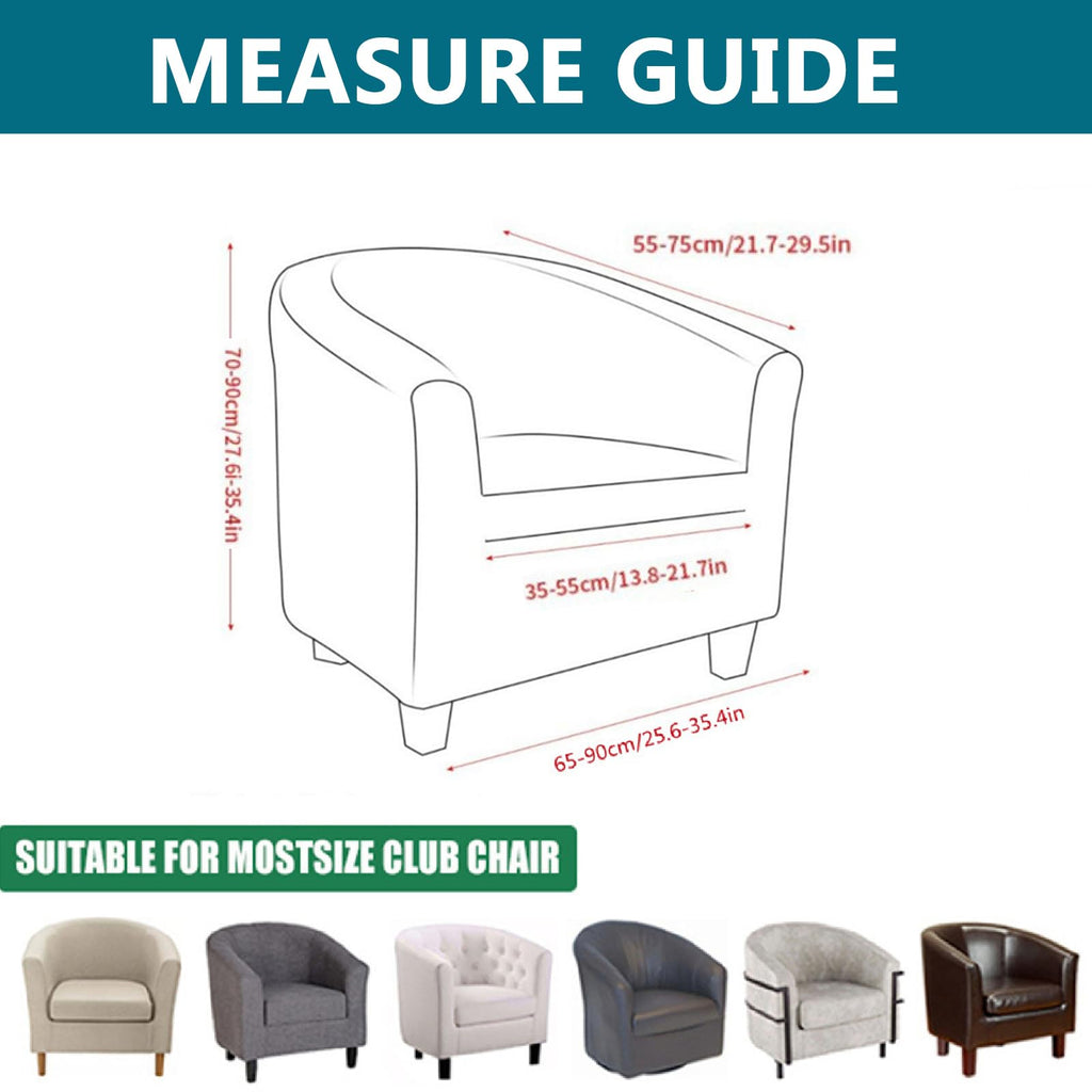 Club Chair Slipcover Stretch Round Barrel Chair Cover, Green