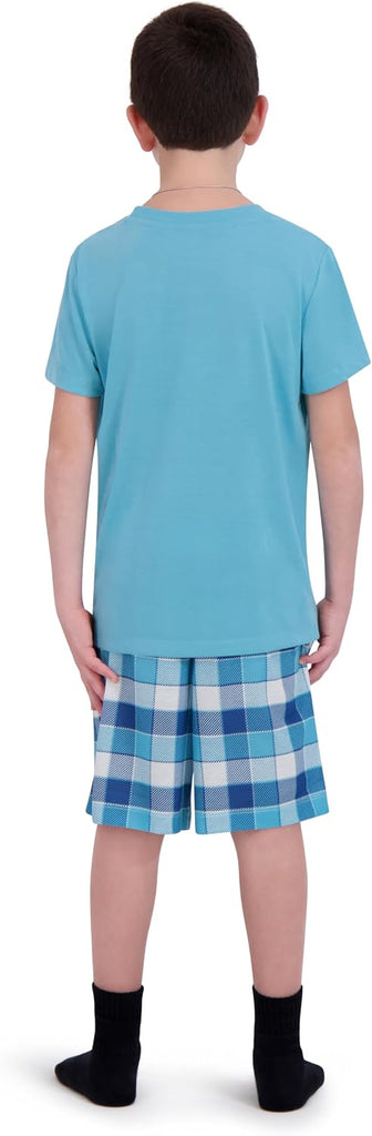 Pajamas Set for Boys, Piece Set, Short Sleeve Shirt with Pajama Shorts