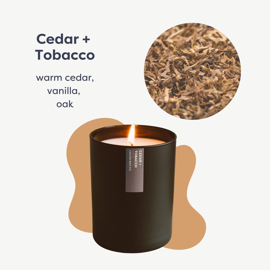 Cedar & Tobacco Scented Candle - 75 Hour Burn