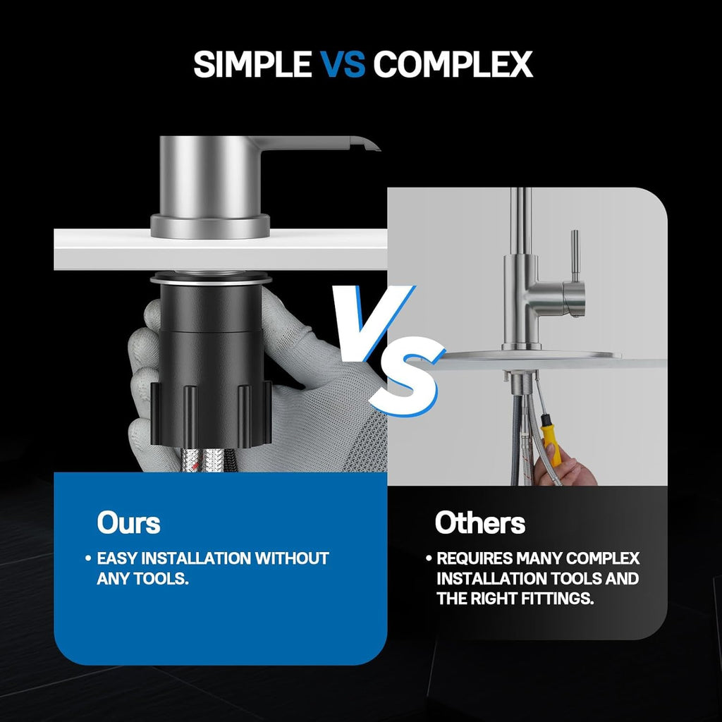 Single Handle High Arc Brushed Nickel Pull Out Kitchen Faucet,Single Level Stainless Steel Kitchen Sink Faucets with