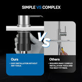 Single Handle High Arc Brushed Nickel Pull Out Kitchen Faucet,Single Level Stainless Steel Kitchen Sink Faucets with