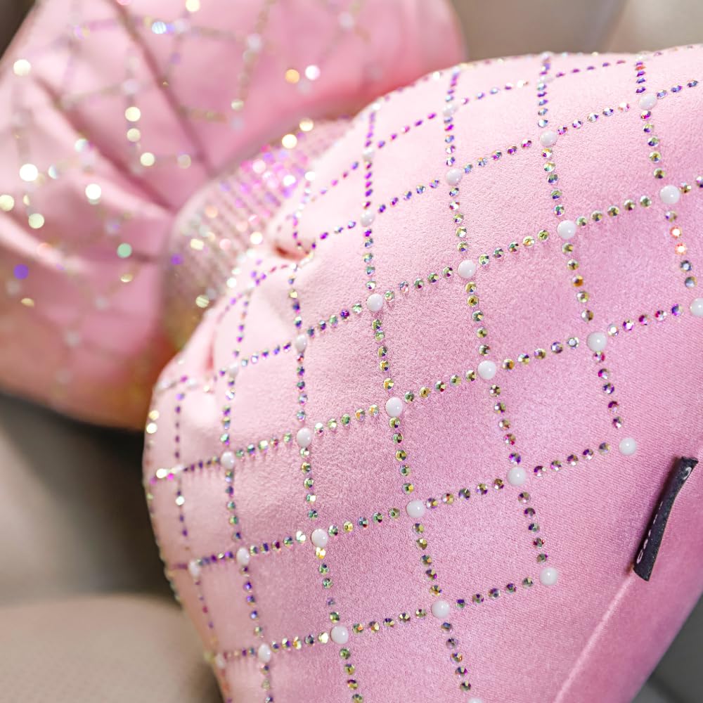 Pink Lumbar Support Pillow Decorative for Accent Chair Car Accessory Women