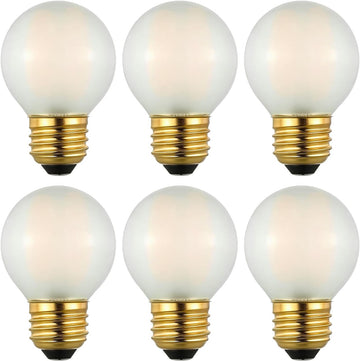 G16.5 E26 Dimmable LED Filament Globe Bulb, 2W/25W Equivalent 2700K Warm White Frosted Glass, Ideal for Decorative