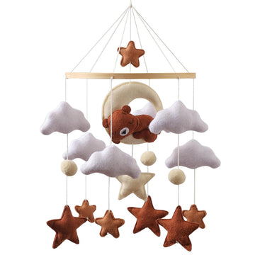 Baby Mobile for Crib - Hanging Felt Nursery Mobile - Fits Most Crib Arms - Gender-Neutral Boho Nursery Decor & Baby