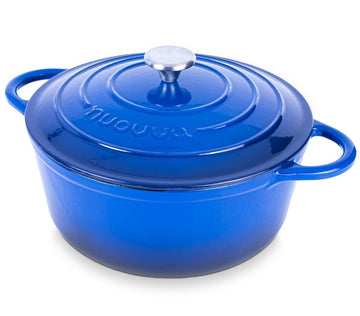 Enamelled Cast Iron Dutch Oven Pot with Lid-6.4 Quart Non Stick Casserole Pot-Heavy Duty & Oven Safe up to 500° F