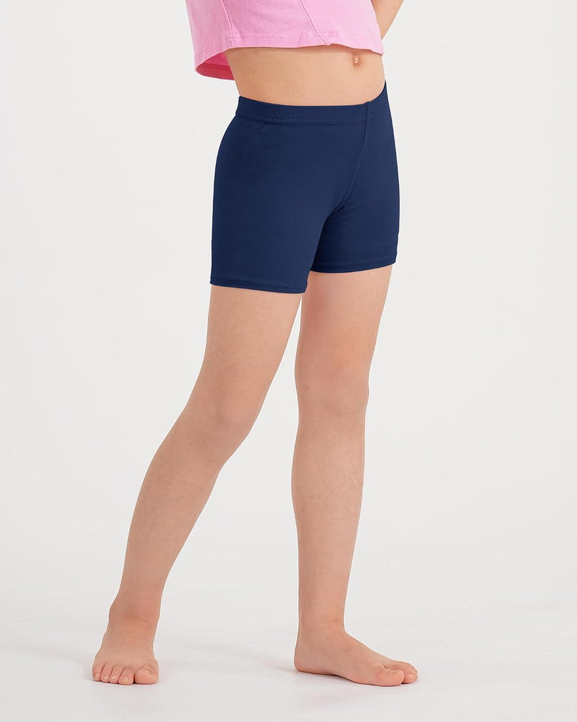5 Pack Girls Bike Shorts Cotton Cartwheel Shorts for Under Dresses