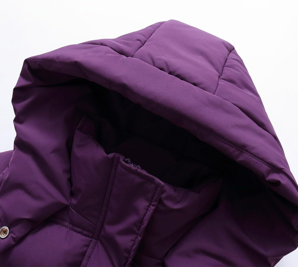 Girls Winter Coat Kids Puffer Jacket Padded Hooded Parka Clothes