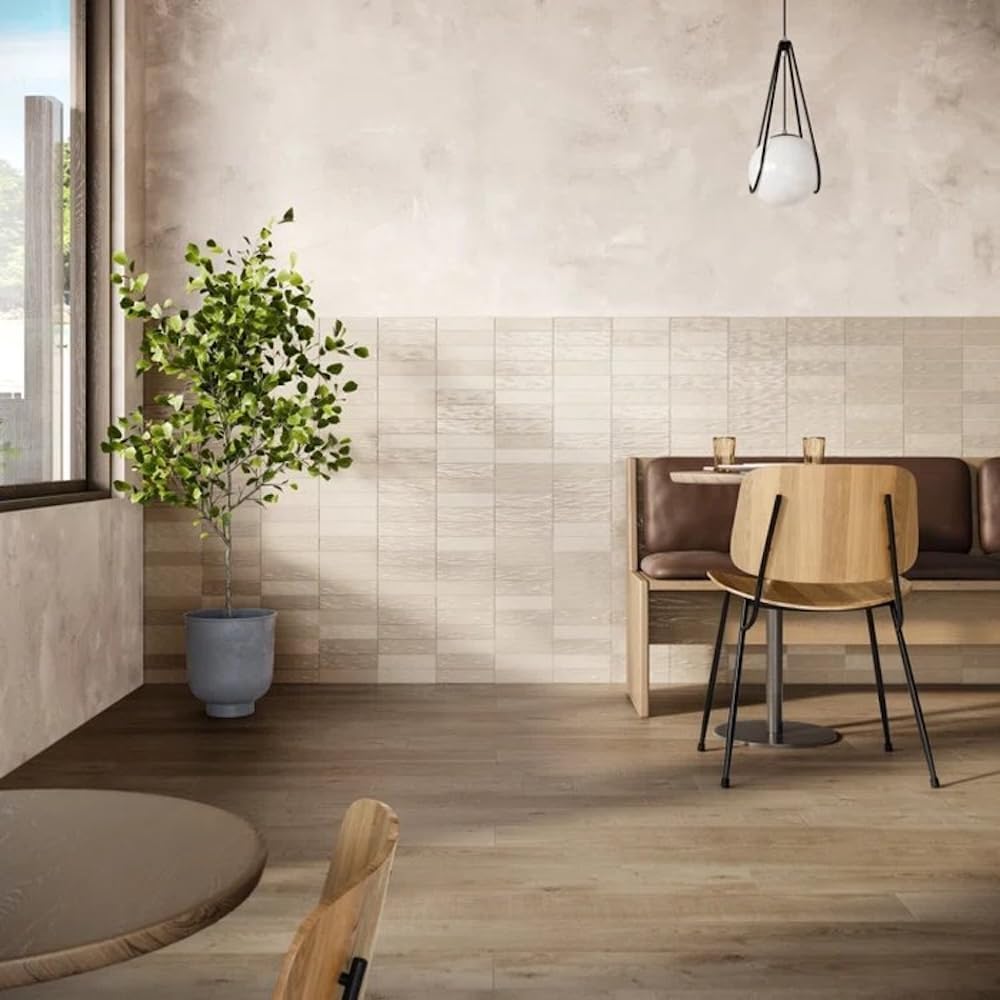 Mallorca Zellige | 2.5"x8" Zellige Ceramic Tile (5.38 Sq. Ft. / Carton) (Cream, Carton)