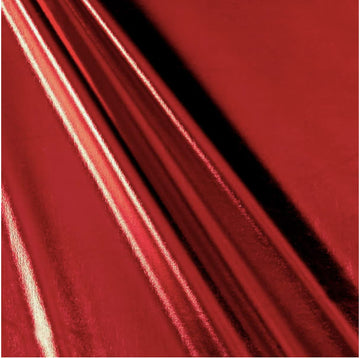 60" Wide Foil Lame Knit Metallic Stretch Spandex Fabric - Red - by The Yard