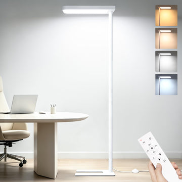 LED Floor Lamp with Remote, 72.2" Dimmable Eye-Care Reading Light