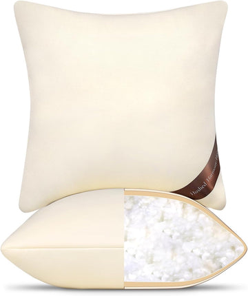 20x20 Pillow Inserts - Shredded Memory Foam with 3-Layer Hybrid Construction - Supportive 20 Inch Pillow - Set of 2