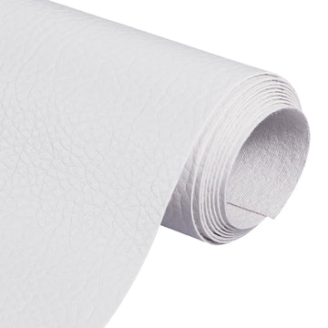 Marine Vinyl Upholstery Faux Leather Fabric, 3 Yards White