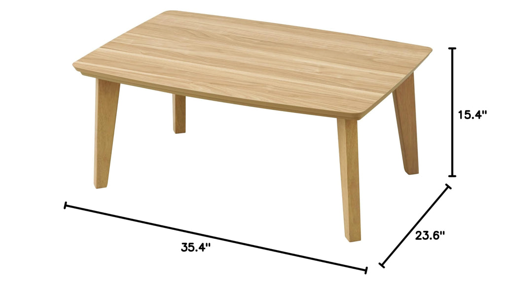US-KLY Kotatsu Heater Table Low-Lying Dining and Work Desk (Rectangle W35.4 xD23.6 xH15.4 Inches, NA)