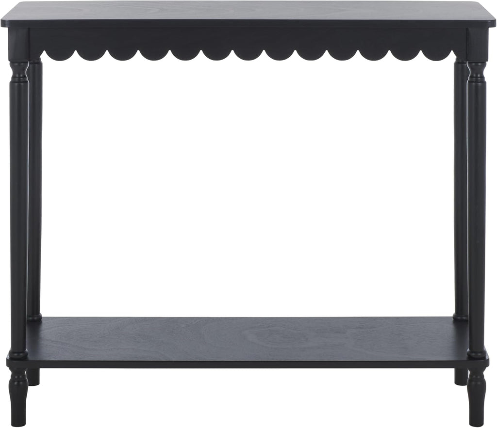 Collection Haven French Country Farmhouse Matte Black Console Table , Foyer