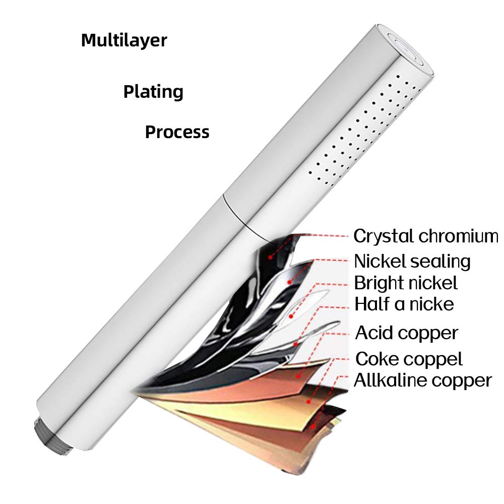 Hand Shower Head Chrome High Pressure Dual-Function Shower Wand